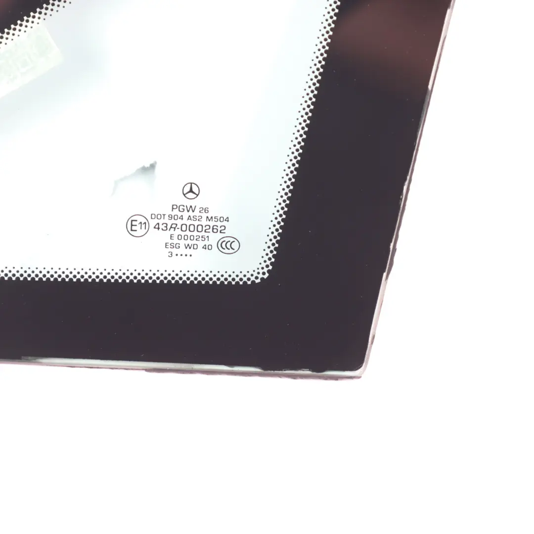 Ventana Lateral Delantera Izquierda Acristalamiento Triangular AS2 para Mercedes W639 con número de pieza A6396736505 Mercedes W639 Ventana Lateral Delantera Izquierda Acristalamiento Triangular AS2 - SKU A6396736505 - Número de pieza A6396736505