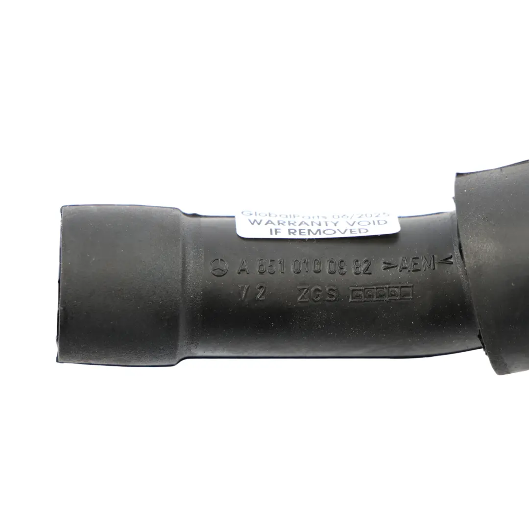 Mercedes Sprinter W906 OM651 Diesel Air Intake Tube Inlet Pipe Hose - SKU A6510100982 - Part number A6510100982