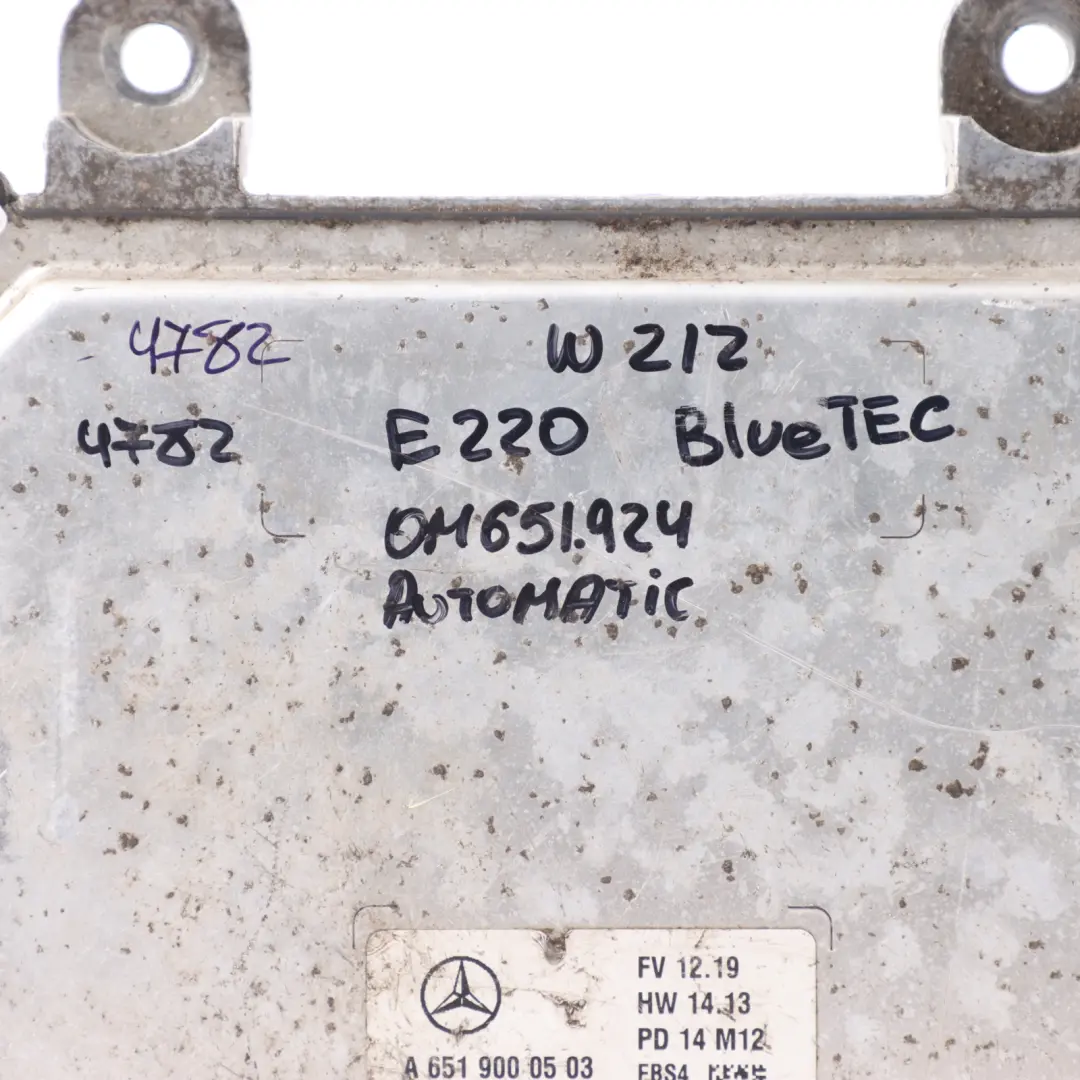 E220CDI BlueTec OM651.924 177HP Engine ECU Automatic to Mercedes W212 with Part number A6519000503 Mercedes W212 E220CDI BlueTec OM651.924 177HP Engine ECU Automatic - SKU A6519000503-2 - Part number A6519000503