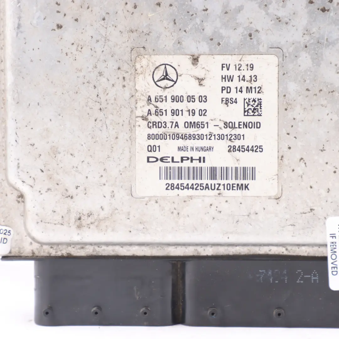 E220CDI BlueTec OM651.924 177HP Engine ECU Automatic to Mercedes W212 with Part number A6519000503 Mercedes W212 E220CDI BlueTec OM651.924 177HP Engine ECU Automatic - SKU A6519000503-2 - Part number A6519000503