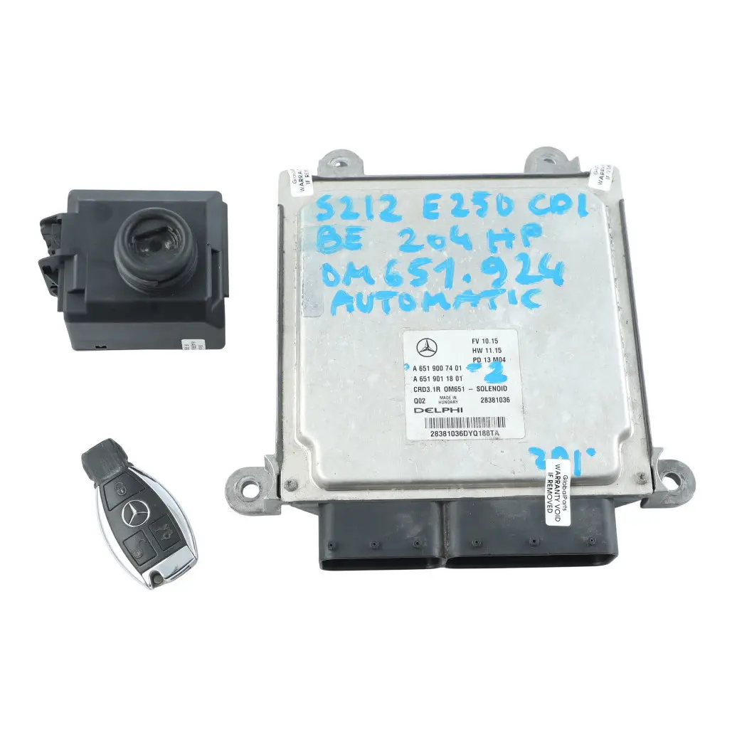 Mercedes W212 E250CDI Blue Efficiency OM651.924 204KM ECU Klucz - SKU A6519007401-9 - Numer Części A6519007401