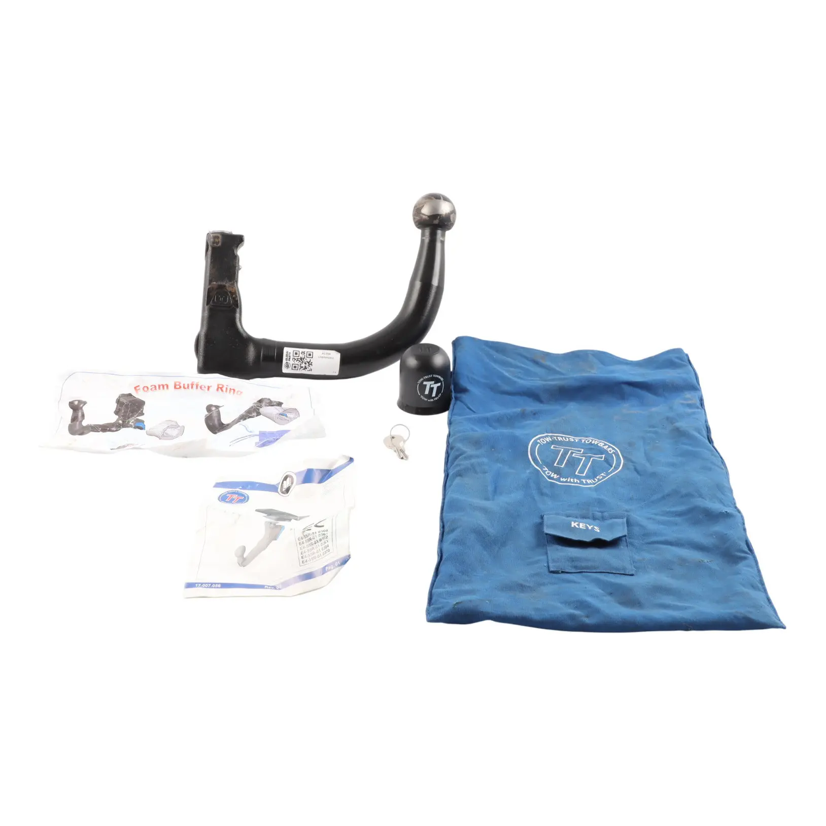 Tow-Trust Towbar Hook Trailer Towing Hitch Removable Swan Neck Ball + Key PBJ-2B