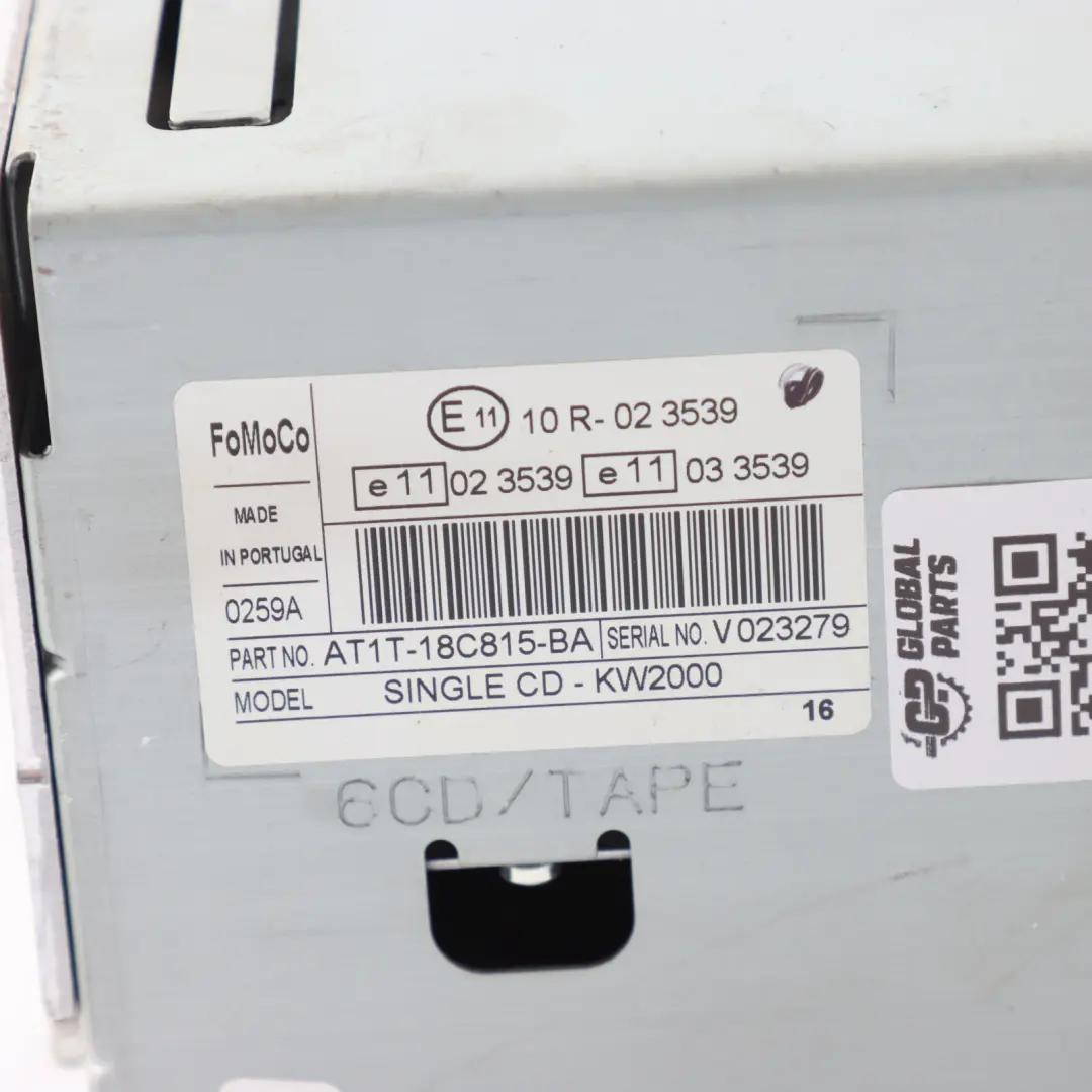 Radio Head Unit 6000 CD Media Player Unit AT1T-18C815-BA to Ford Transit Connect with Part number AT1T18C815BA Ford Transit Connect Radio Head Unit 6000 CD Media Player Unit AT1T-18C815-BA - SKU AT1T18C815BA - Part number AT1T18C815BA