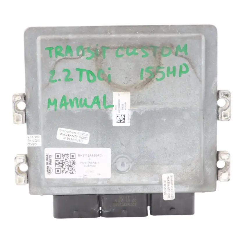 Ford Transit Custom MK1 2.2 TDCI 155HP Engine Unit ECU BK2112A650AC Manual - SKU BK2112A650AC-3 - Part number BK2112A650AC-3