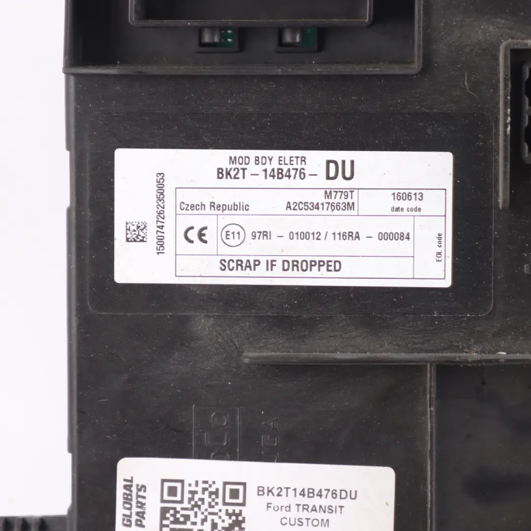 Body Control Module Unit ECU to Ford Transit Custom BCM with Part number BK2T14B476DU Ford Transit Custom BCM Body Control Module Unit ECU - SKU BK2T14B476DU - Part number BK2T14B476DU
