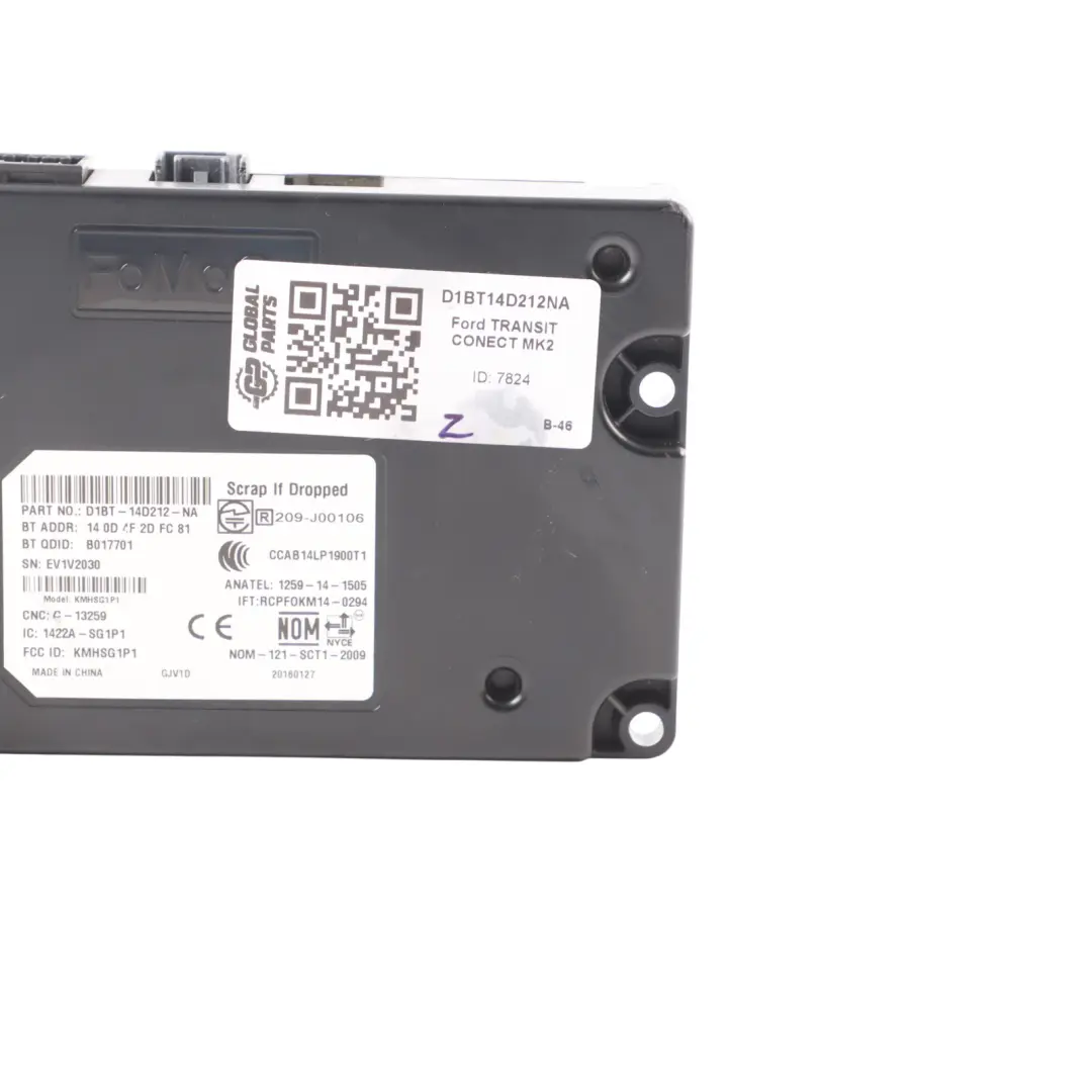 Ford Transit Connect Mk2 II Moduł Sterownik Bluetooth ECU - SKU D1BT14D212NA - Numer Części D1BT14D212NA
