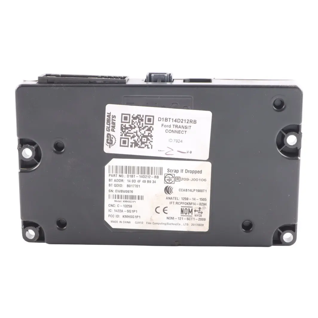 Ford Transit Connect Mk2 Bluetooth Interface Control Module ECU D1BT14D212RB