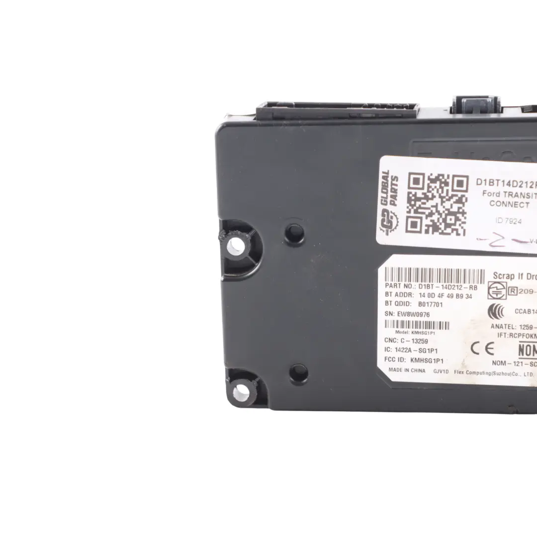 Ford Transit Connect Mk2 Bluetooth Interface Control Module ECU - SKU D1BT14D212RB - Part number D1BT14D212RB