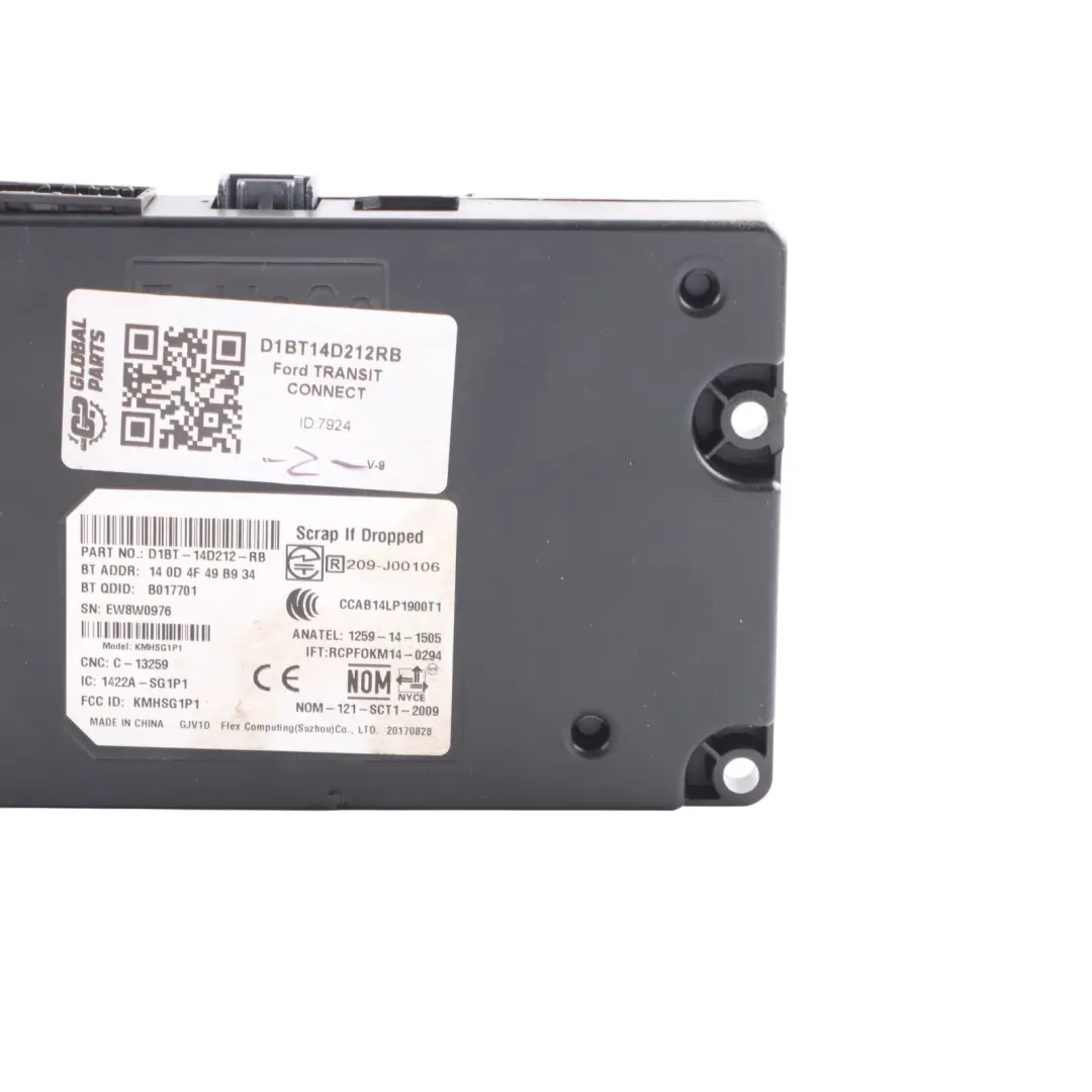  Front Transit Connect Mk2 Bluetooth Interface Control Module ECU - SKU D1BT14D212RB - Part number D1BT14D212RB