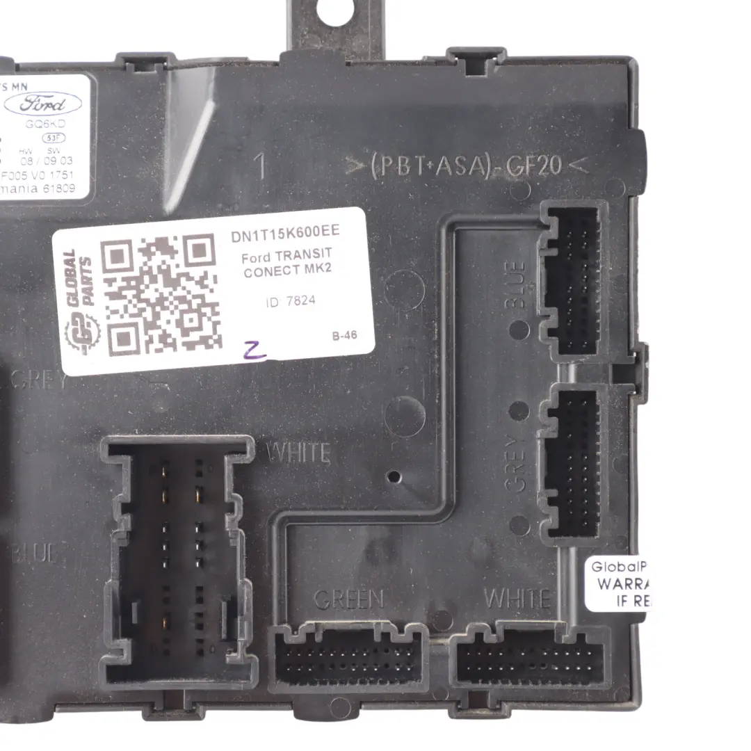 Mk2 BCM Body Control Module Unit ECU to Ford Transit Connect with Part number DN1T15K600EE Ford Transit Connect Mk2 BCM Body Control Module Unit ECU - SKU DN1T15K600EE - Part number DN1T15K600EE