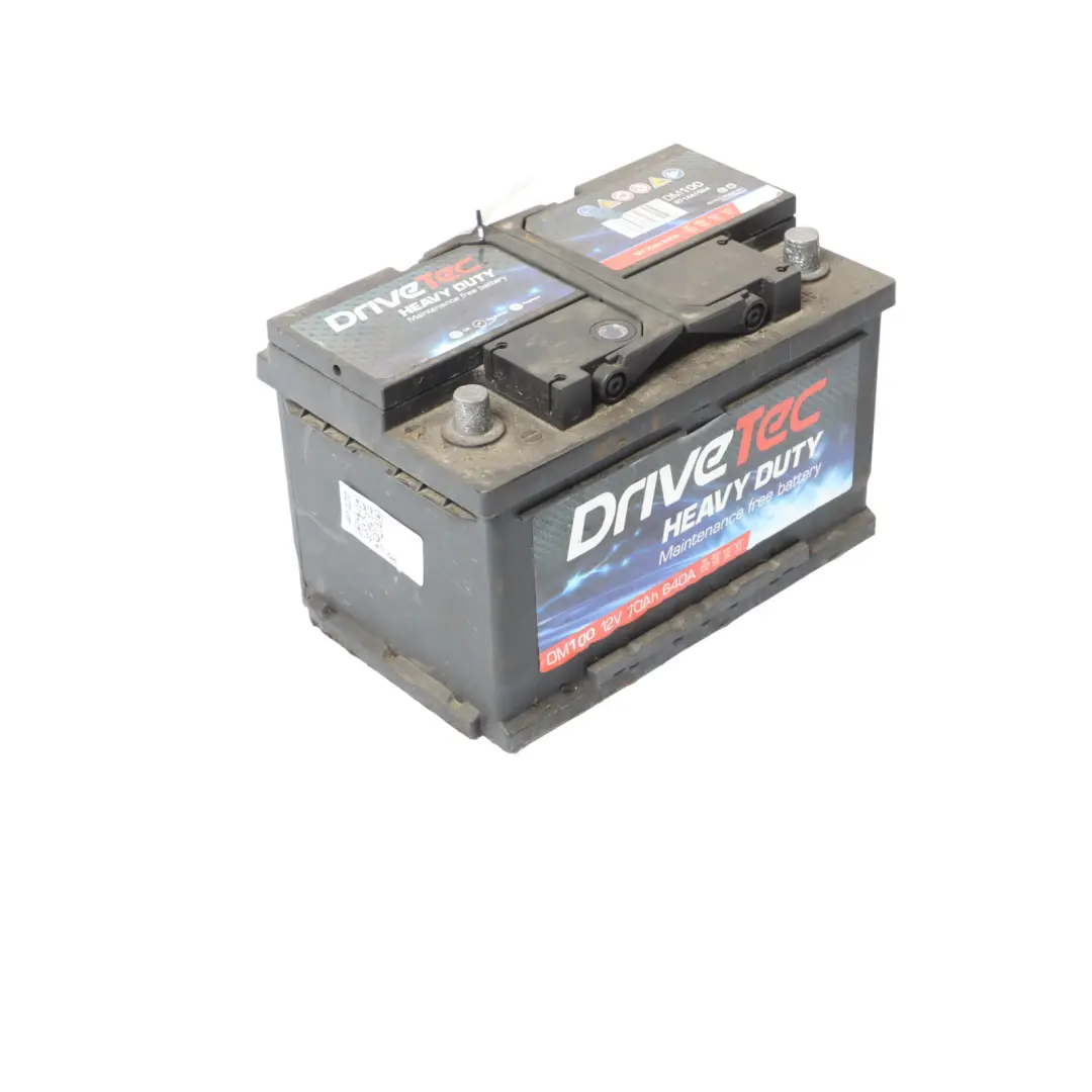 DriveTec Heavy Duty Car Battery 12V 70Ah 640A DM100 971AA1004 to with Part number DRIVETEC-70AH DriveTec Heavy Duty Car Battery 12V 70Ah 640A DM100 971AA1004 - SKU DRIVETEC-70AH - Part number DRIVETEC-70AH