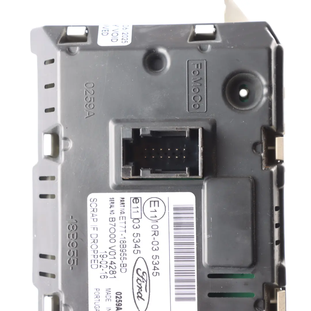 Ford Transit Connect Mk2 Multi Function Clock Screen Display Panel - SKU ET7T18B955BD - Part number ET7T18B955BD