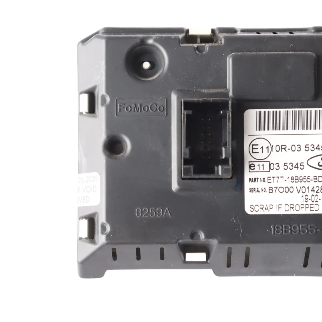 Ford Transit Connect Mk2 Multi Function Clock Screen Display Panel - SKU ET7T18B955BD - Part number ET7T18B955BD