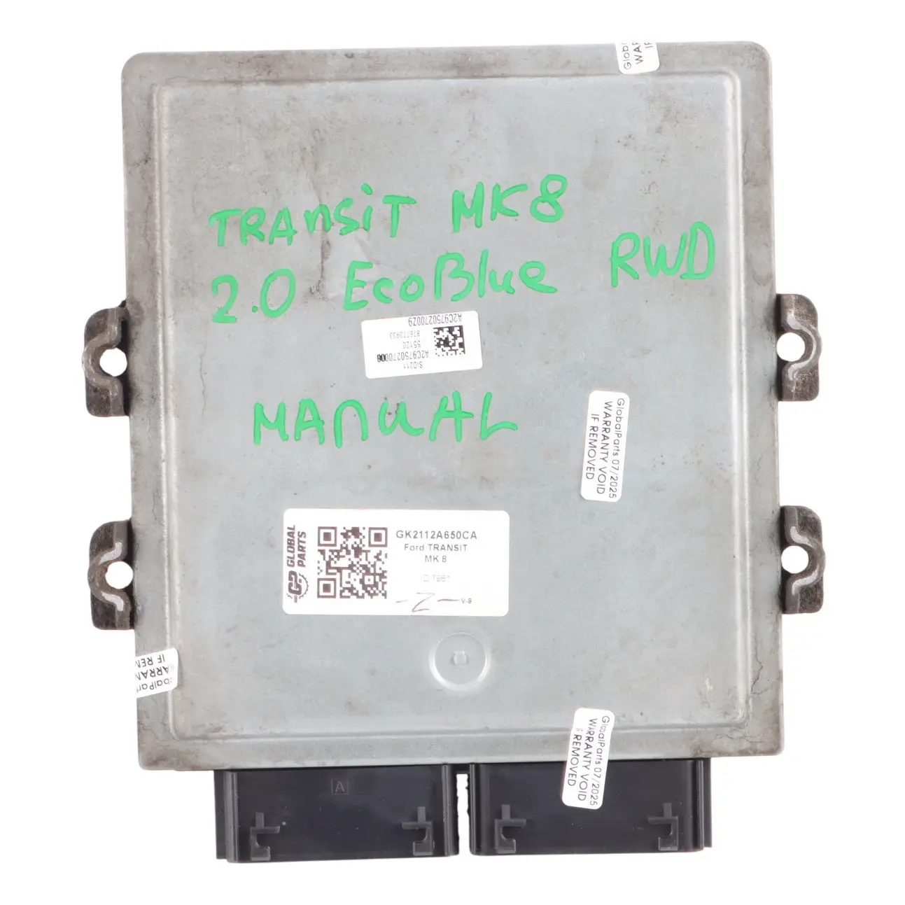 Ford Transit Mk8 2.0 EcoBlue 130HP RWD Engine Control ECU GK21-12A650-CA Manual 