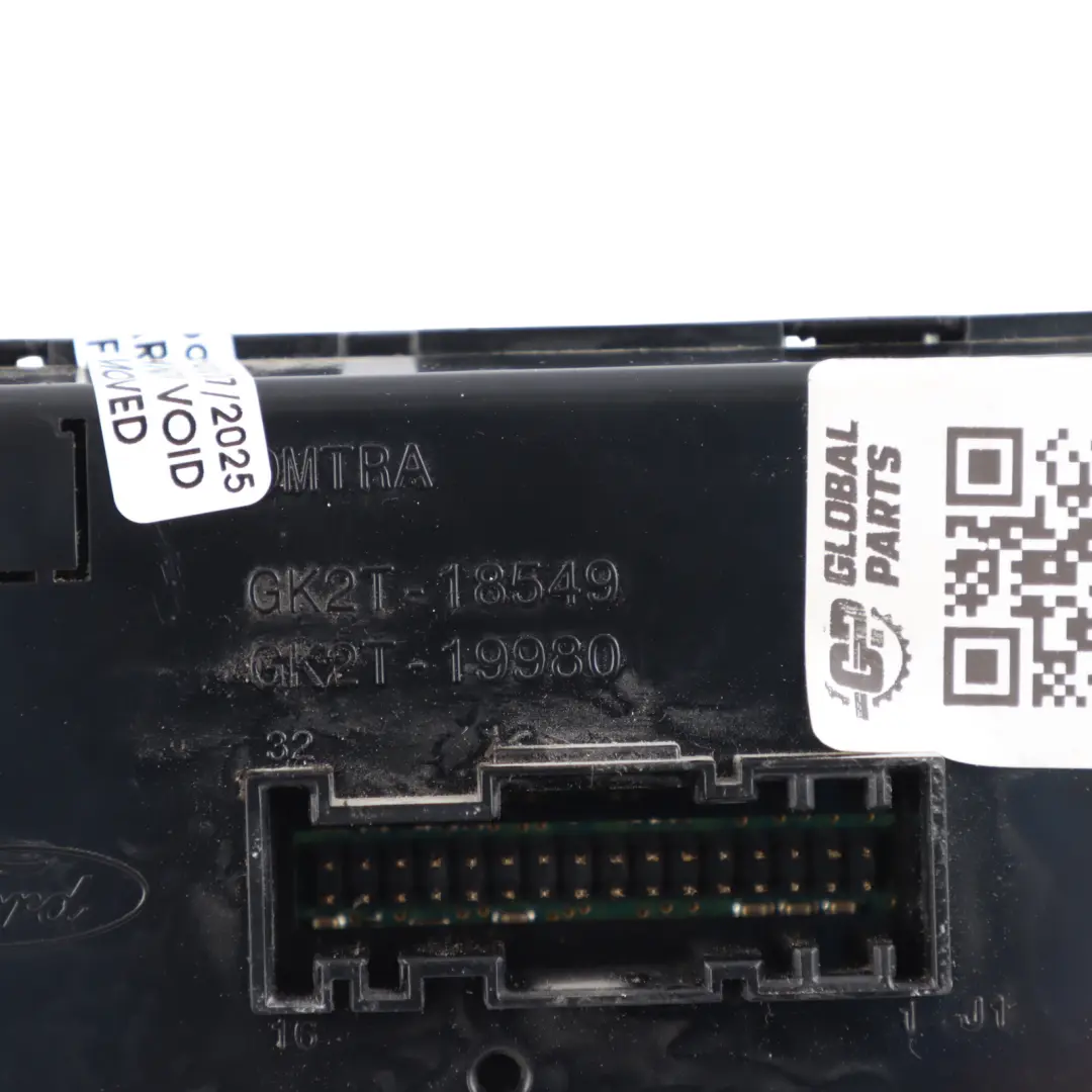 Ford Transit Mk8 VI Heater Climate Control Unit A/C Panel Switch - SKU GK2T18549AE - Part number GK2T18549AE