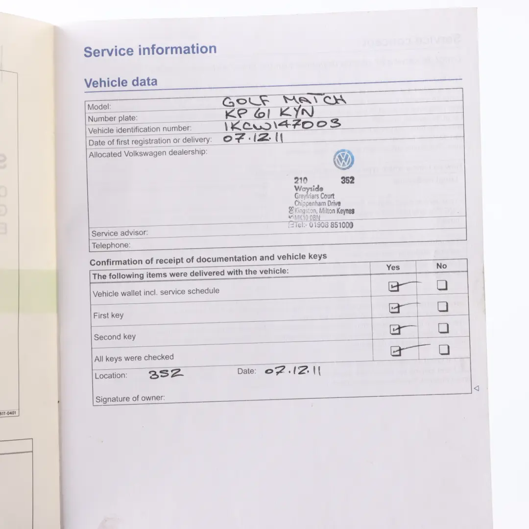 Owner's Handbook Pouch Wallet Case to VW Volkswagen Golf with Part number GOLF-WALLET VW Volkswagen Golf Owner's Handbook Pouch Wallet Case - SKU GOLF-WALLET - Part number GOLF-WALLET