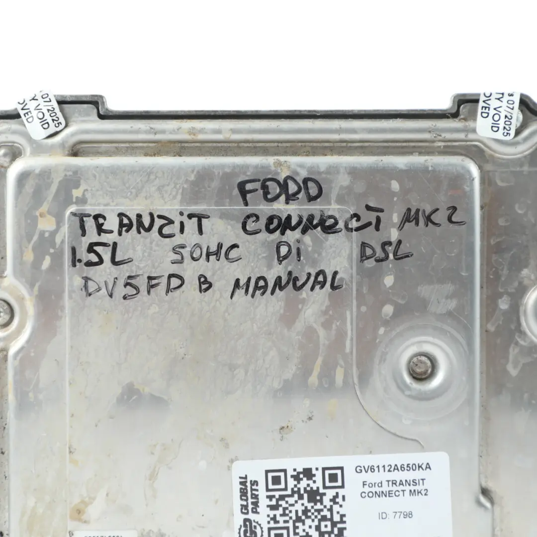 MK2 1.5 TDCI 101CV Calculateur Moteur Manuel pour Ford Transit Connect à propos du numéro de pièce GV6112A650KA Ford Transit Connect MK2 1.5 TDCI 101CV Calculateur Moteur Manuel - SKU GV6112A650KA - Numéro de pièce GV6112A650KA