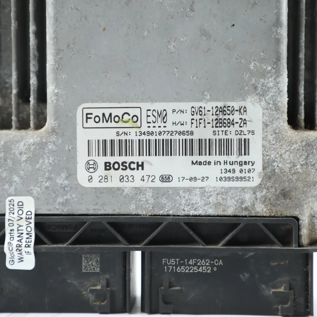 Ford Transit Connect MK2 1.5 TDCI 101PS Motor Einheit ECU Manuelles - SKU GV6112A650KA - Teilenummer GV6112A650KA