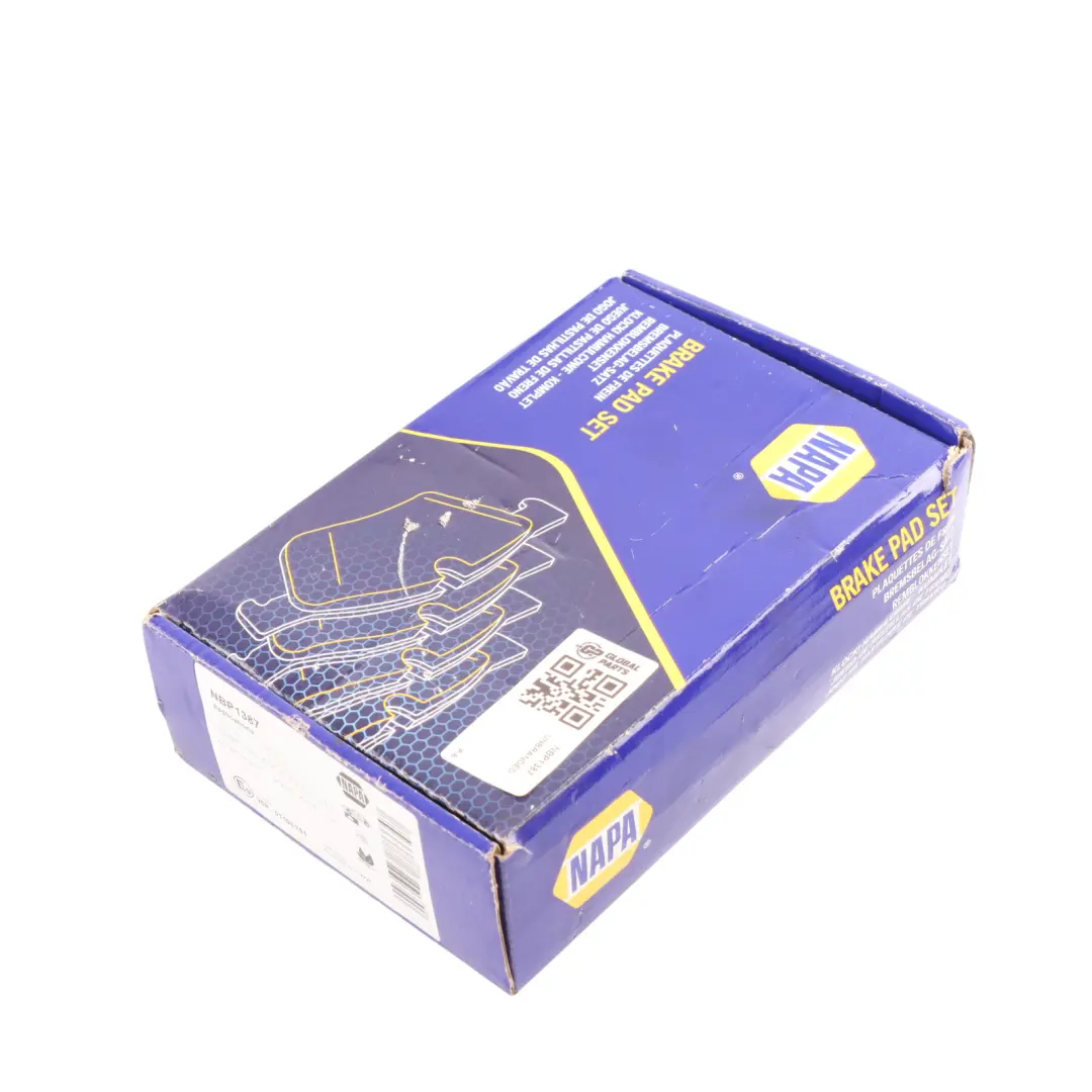 NAPA Brake Pad Set Front Axle Braking Unit Pads Kit to with Part number NBP1387 NAPA Brake Pad Set Front Axle Braking Unit Pads Kit - SKU NBP1387 - Part number NBP1387