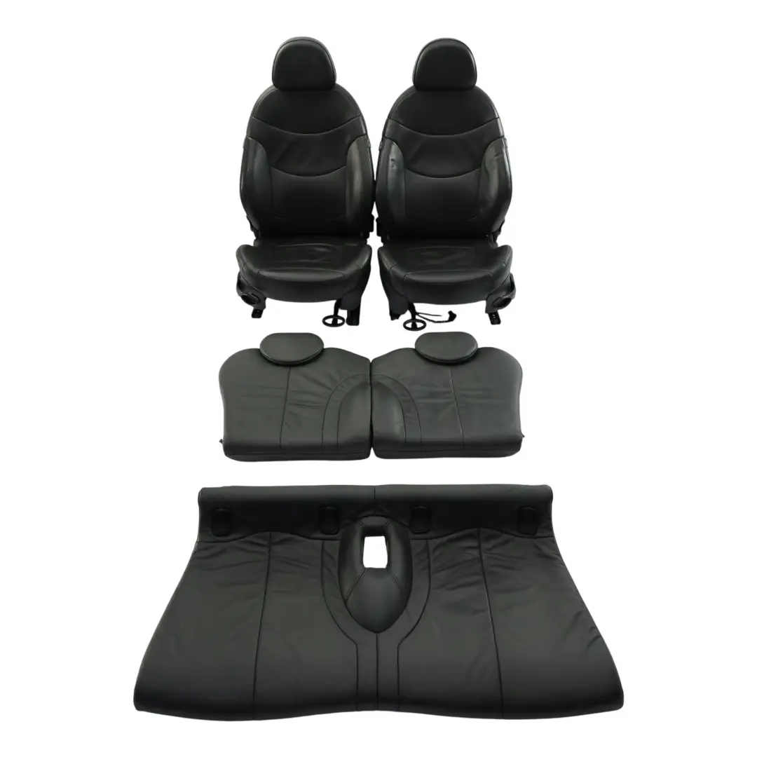 Mini R50 Front Rear Leather Seats Cosmos Carbon Black Seat SET - SKU R50-SEATS-SET-LEATHER-COSMOS-APE1 - Part number R50-SEATS-SET-LEATHER-COSMOS