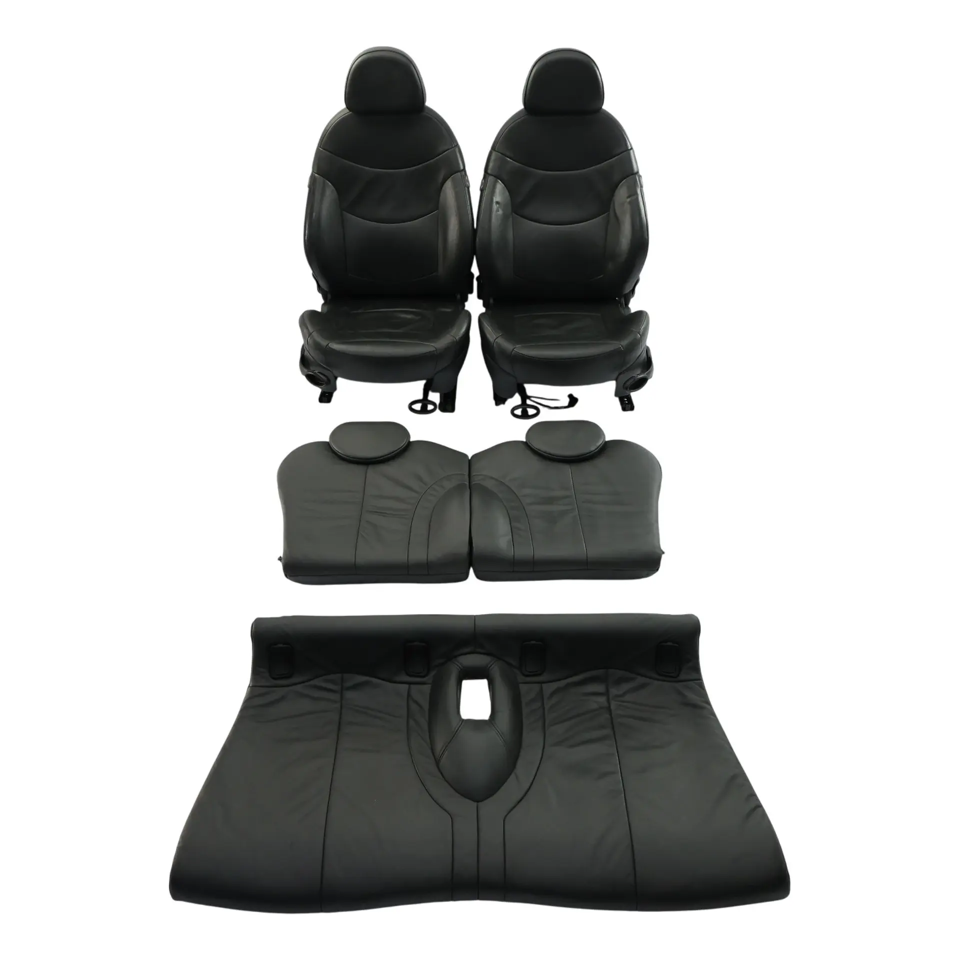 Mini R50 Vorne Hinten Leder Sitze Cosmos Carbon Schwarz Sitz SET