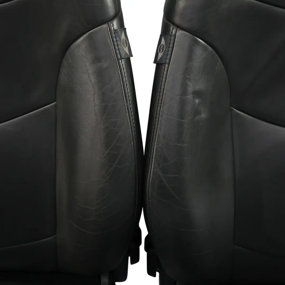 Mini R50 Front Rear Leather Seats Cosmos Carbon Black Seat SET - SKU R50-SEATS-SET-LEATHER-COSMOS-APE1 - Part number R50-SEATS-SET-LEATHER-COSMOS