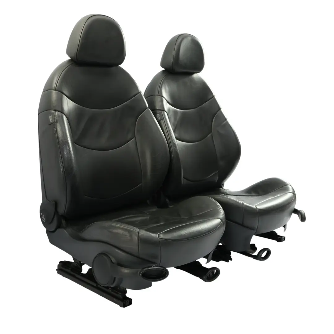 Mini R50 Front Rear Leather Seats Cosmos Carbon Black Seat SET - SKU R50-SEATS-SET-LEATHER-COSMOS-APE1 - Part number R50-SEATS-SET-LEATHER-COSMOS