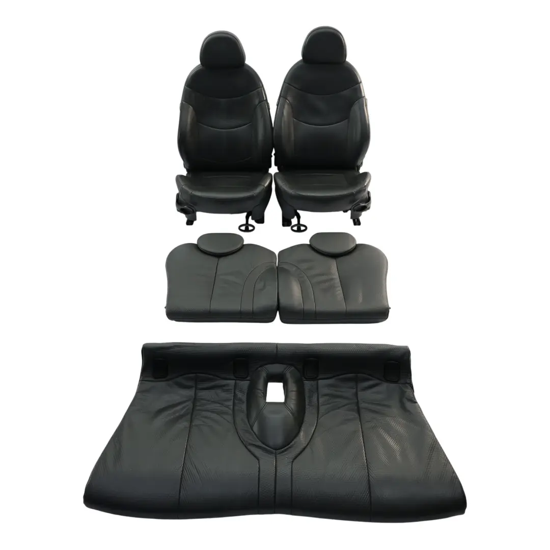 Seats Mini Cooper R53 Panther Black Leather Profile Front Rear Seat to with Part number R50 Seats Mini Cooper R53 Panther Black Leather Profile Front Rear Seat - SKU R50-Sport-Leather-Profile-Black-T5PN - Part number R50