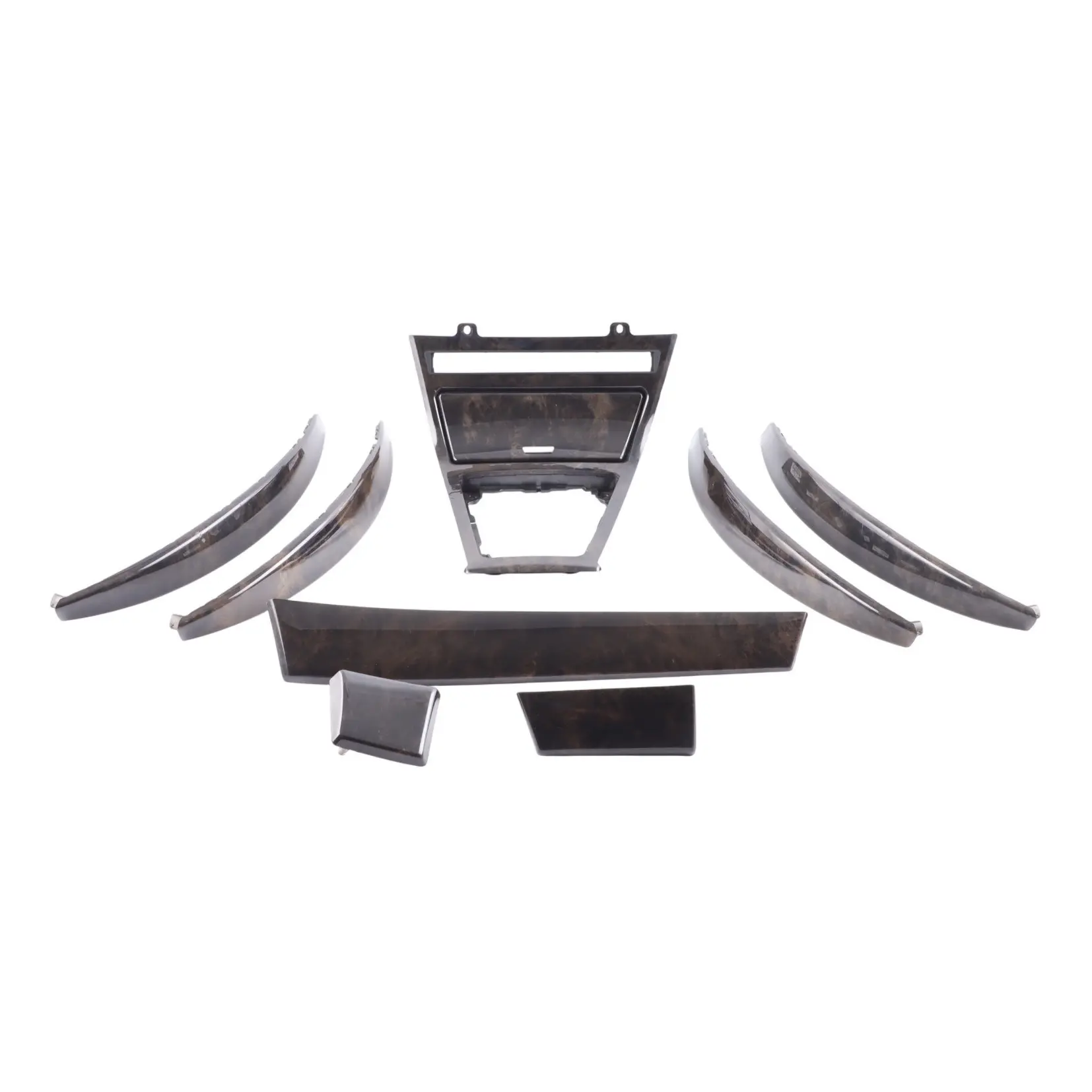 BMW X3 E83 LCI Dashboard Strip Centre Console Trims Door Cover Set Wood Grey
