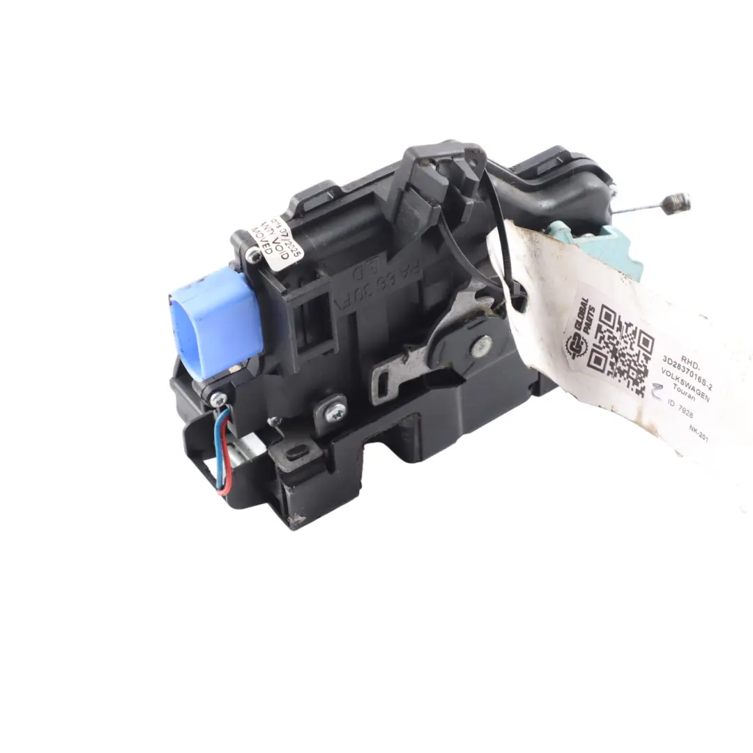 VW Touran Caddy Front Door Lock Latch Catch Right O/S Mechanism - SKU RHD-3D2837016S-2 - Part number 3D2837016S