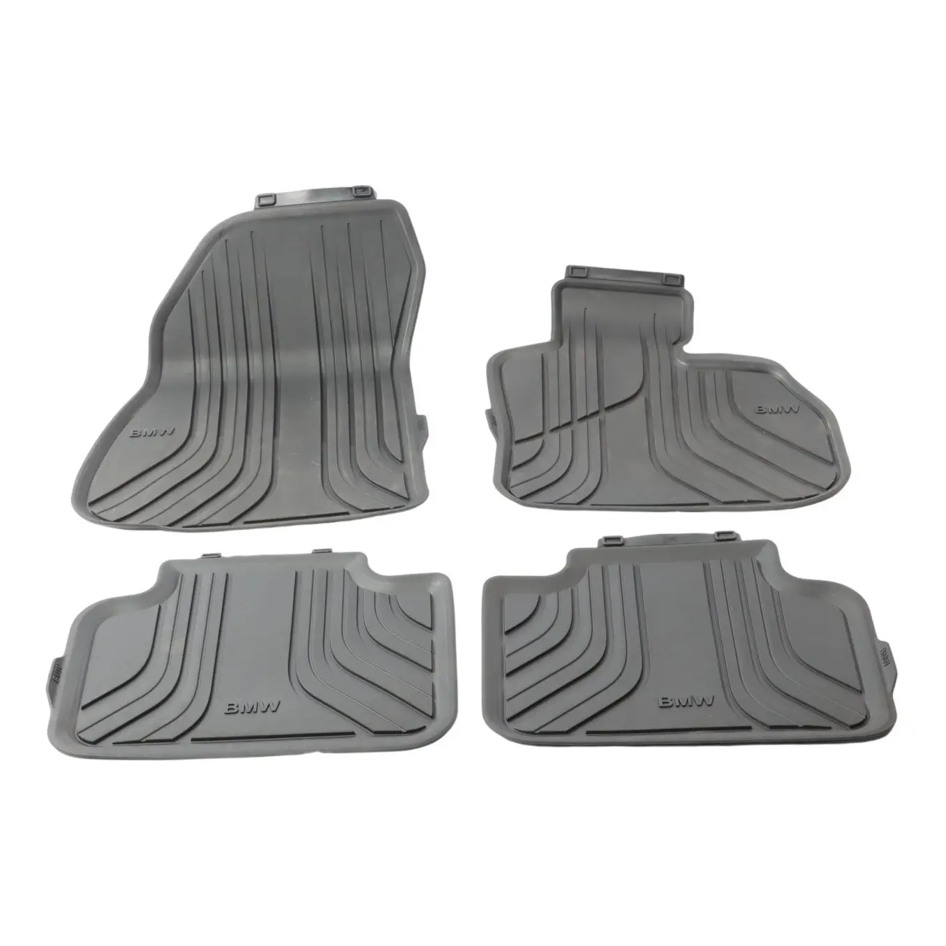 BMW U06 All Weather Interior Front Rear Floor Rubber Mats Set Black 5A2DA76