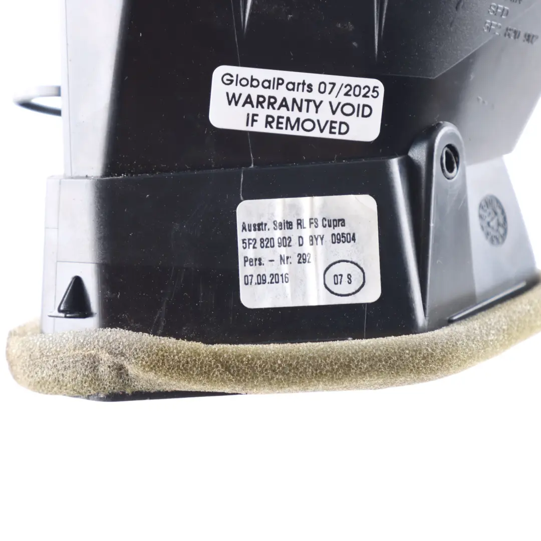 5F Dashboard Grille Front Right O/S Air Vent Grille to Seat Leon Cupra with Part number 5F2820902D Seat Leon Cupra 5F Dashboard Grille Front Right O/S Air Vent Grille - SKU RHD-5F2820902D - Part number 5F2820902D