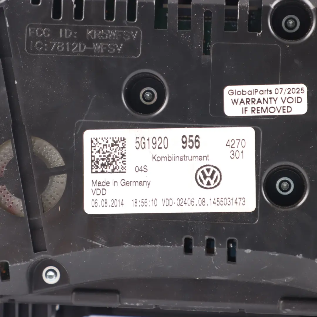 Instrument Cluster Clocks Petrol Automatic to Volkswagen Golf Mk7 VII with Part number 5G1920956 Volkswagen Golf Mk7 VII Instrument Cluster Clocks Petrol Automatic - SKU RHD-5G1920956 - Part number 5G1920956