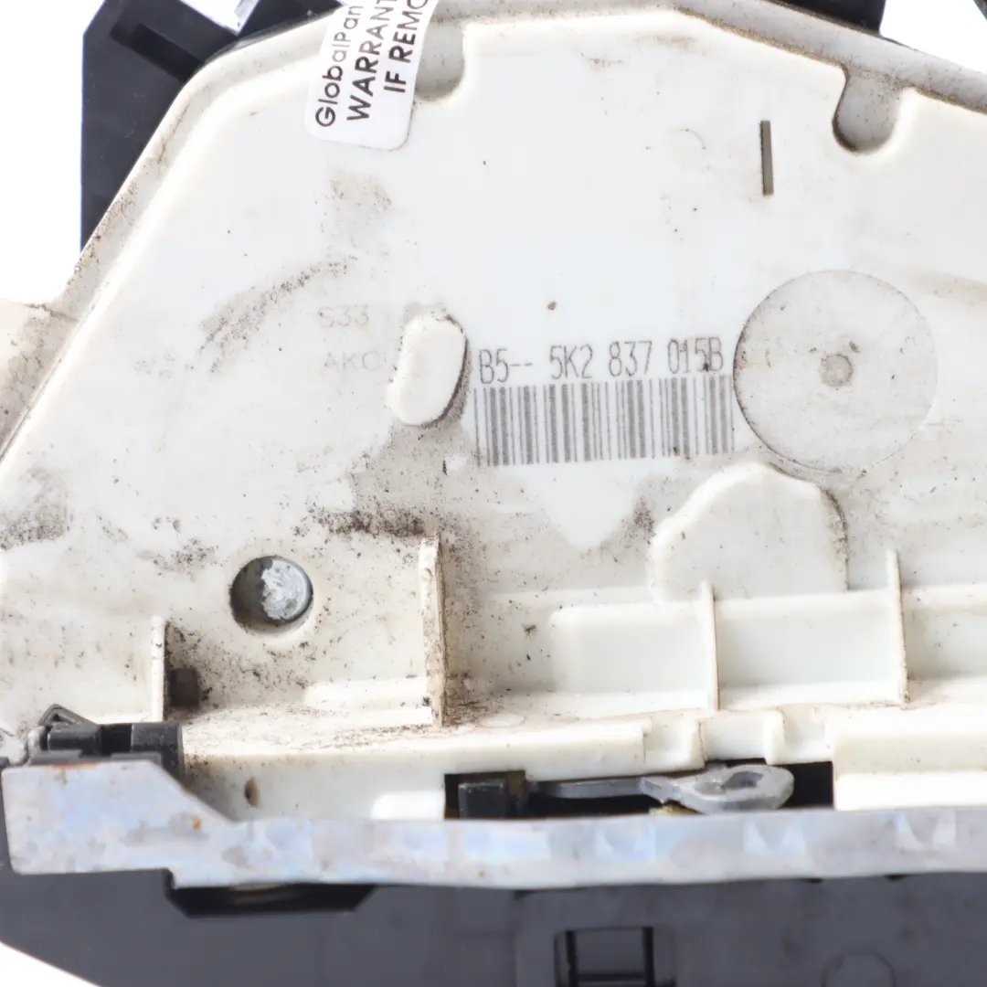 Volkswagen Golf Mk6 VI Front Left N/S Side Door Lock Catch Module - SKU RHD-5K2837015B - Part number 5K2837015B