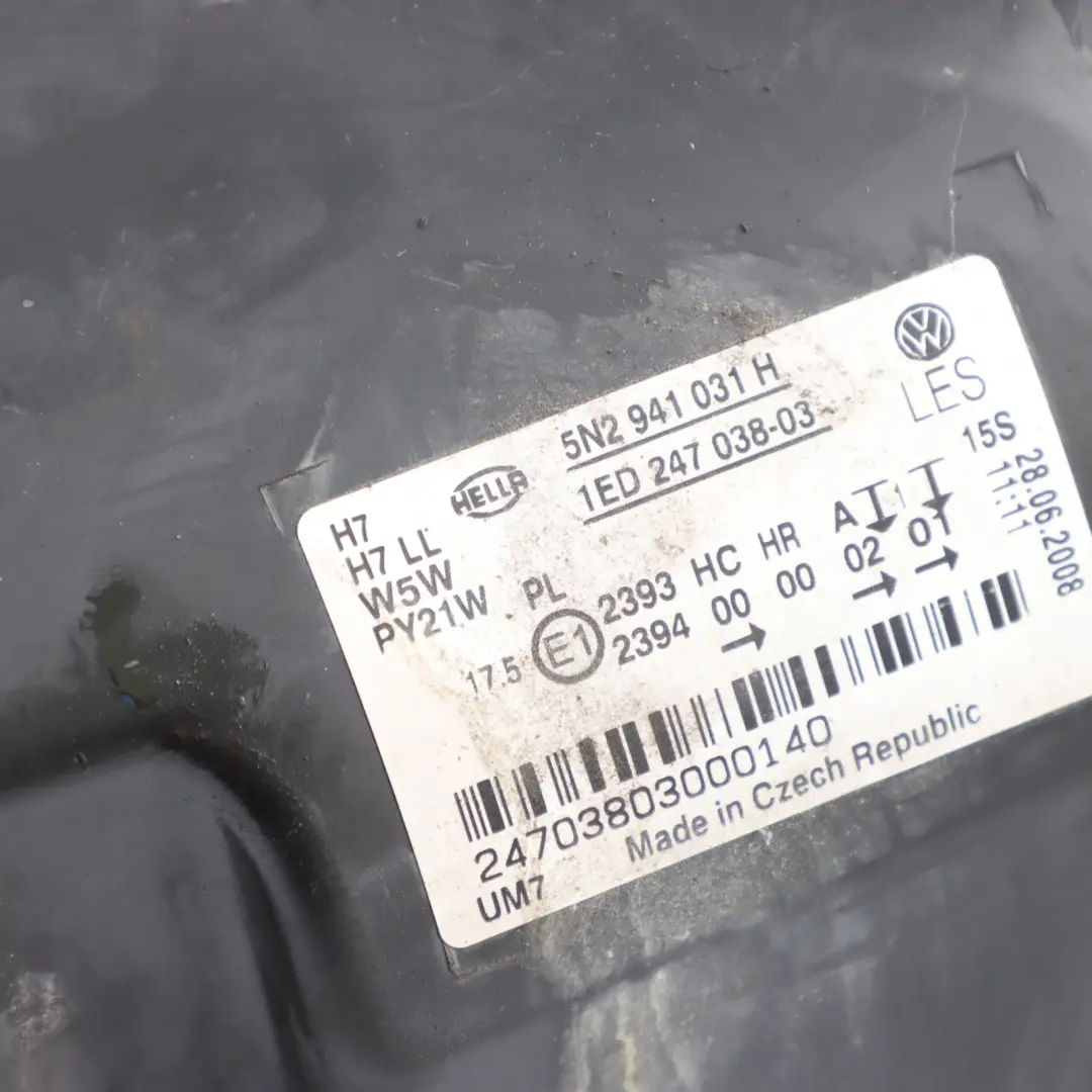 Front Headlight Headlamp Passenger Side Left N/S to Volkswagen Tiguan 5N with Part number 5N2941031H Volkswagen Tiguan 5N Front Headlight Headlamp Passenger Side Left N/S - SKU RHD-5N2941031H - Part number 5N2941031H