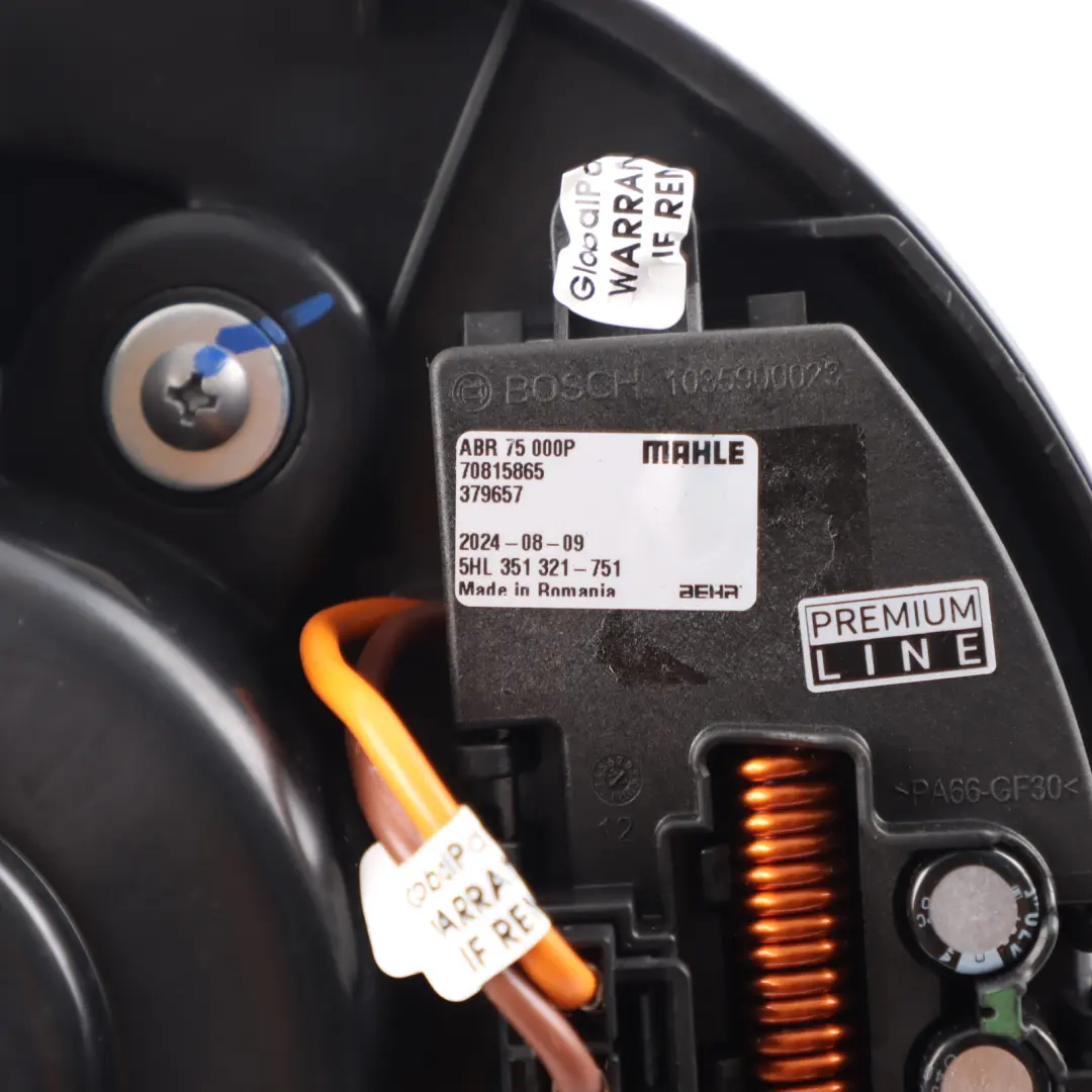 Heater Blower Motor Fan Unit to Audi A3 8V Volkswagen VW Golf Mk7 with Part number 5Q2819021 Audi A3 8V Volkswagen VW Golf Mk7 Heater Blower Motor Fan Unit - SKU RHD-5Q2819021 - Part number 5Q2819021