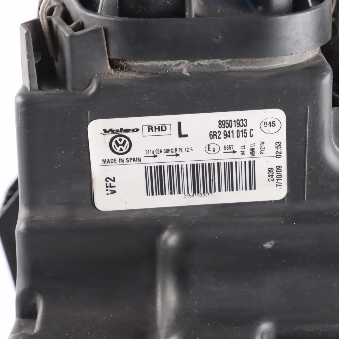 VW Volkswagen Polo 6R Headlamp Headlight Front Left N/S Lamp Light - SKU RHD-6R2941015E - Part number 6R2941015C