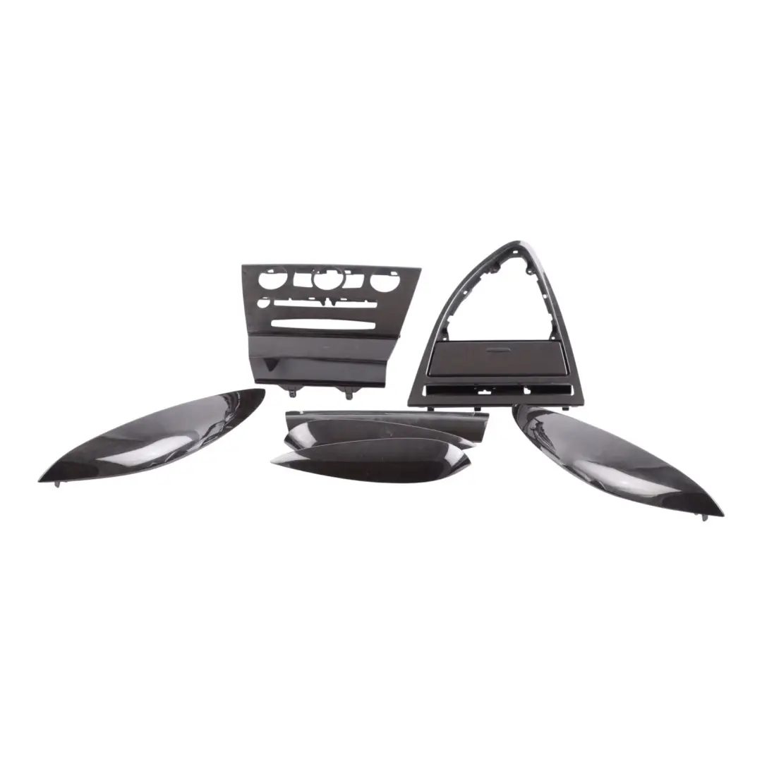 BMW 6 Series E63 E64 Strip Dash Trim Set Cover High Grade Wood Birke Grau Grey - SKU RHD-7136221-1 - Part number 7136221