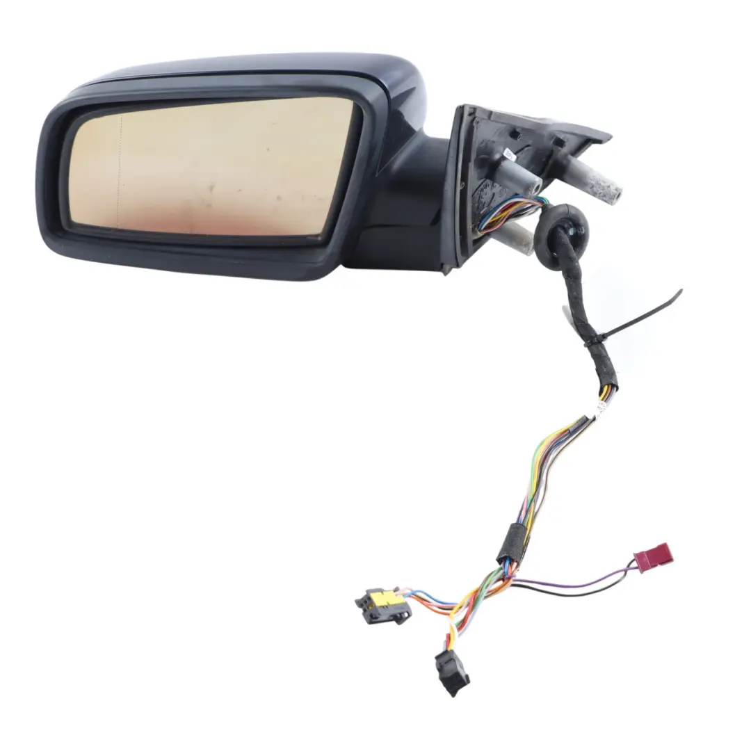 BMW E60 E61 Door Wing Mirror Heated Auto Dip Left N/S Orientblau Metallic - 317 - SKU RHD-7189523-OB - Part number 7189523