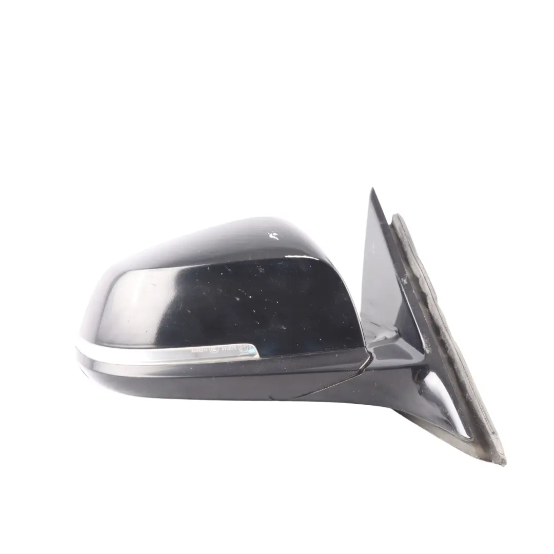 BMW 3 Series F30 F31 M Sport High Gloss Heated Right Wing Mirror O/S Black - SKU rhd-7245218-BLK - Part number 7245218