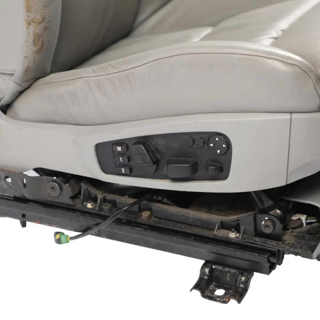 BMW E60 E61 Front Seat Comfort Heated Memory Right O/S Leather Dakota Grey - SKU RHD-7249400-2 - Part number 7249400
