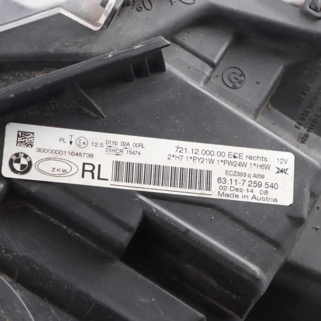 Headlight Headlamp Lamp Front Right O/S Driver to BMW F30 F31 with Part number 7259540 BMW F30 F31 Headlight Headlamp Lamp Front Right O/S Driver - SKU rhd-7259540-1 - Part number 7259540