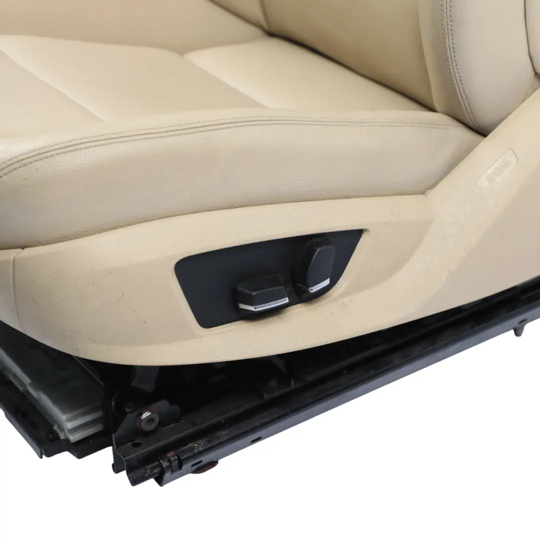 BMW F01 F02 F03 Front Seat Heated Memory Left N/S Leather Dakota Veneto Beige - SKU RHD-7292725-1 - Part number 7292725