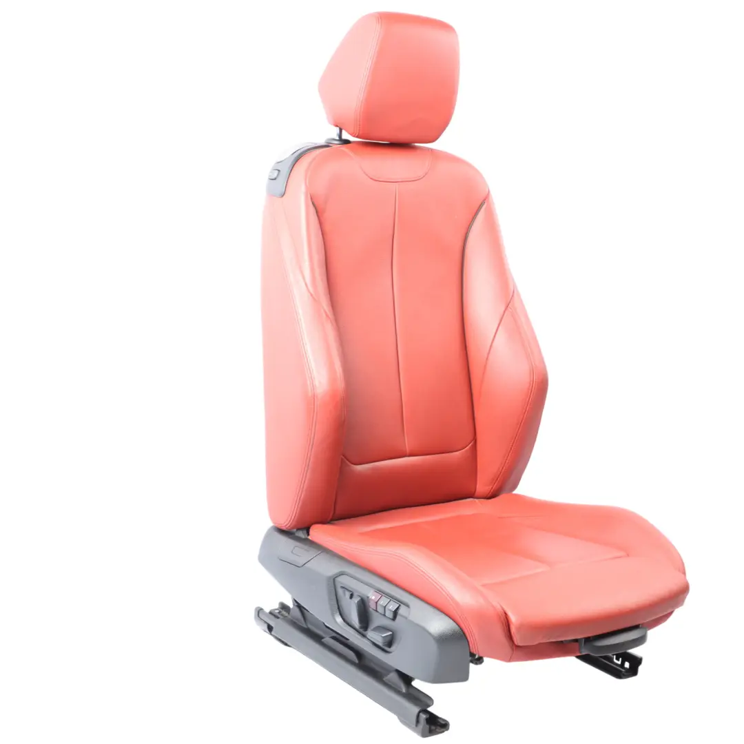 Front Right O/S Sport Heated Memory Leather Dakota Coral Red to BMW F22 Coupe Seat with Part number 7319598 BMW F22 Coupe Seat Front Right O/S Sport Heated Memory Leather Dakota Coral Red - SKU RHD-7319598-3 - Part number 7319598