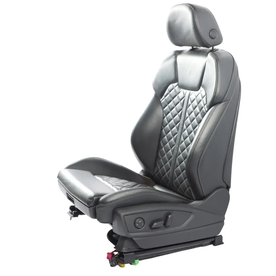 Audi SQ5 FY Sport Front Seat Heated Memory Left N/S Leather Grey Anhtracite - SKU RHD-80A881805P-2 - Part number 80A881805P