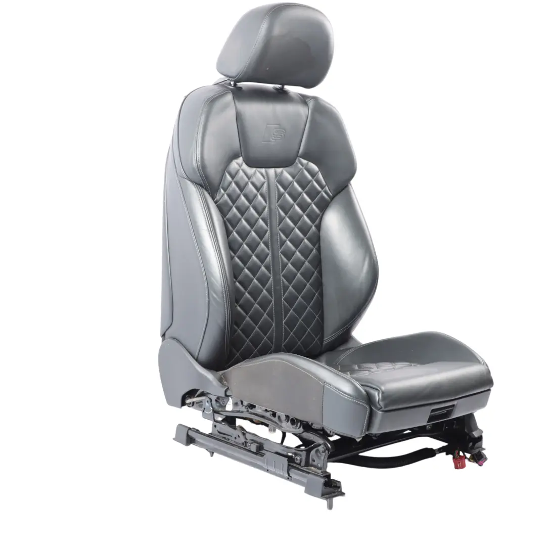 Audi SQ5 FY Sport Front Seat Heated Memory Left N/S Leather Grey Anhtracite - SKU RHD-80A881805P-2 - Part number 80A881805P