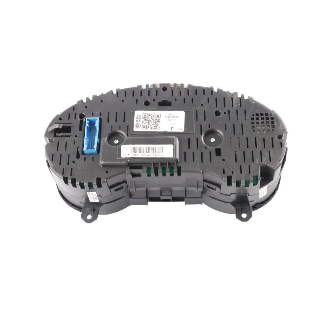 Instrument Cluster Speedo Meter Clocks Petrol Automatic to Audi TT 8J with Part number 8J0920980G Audi TT 8J Instrument Cluster Speedo Meter Clocks Petrol Automatic - SKU RHD-8J0920980G - Part number 8J0920980G