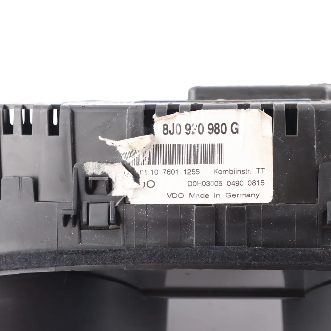 Instrument Cluster Speedo Meter Clocks Petrol Automatic to Audi TT 8J with Part number 8J0920980G Audi TT 8J Instrument Cluster Speedo Meter Clocks Petrol Automatic - SKU RHD-8J0920980G - Part number 8J0920980G