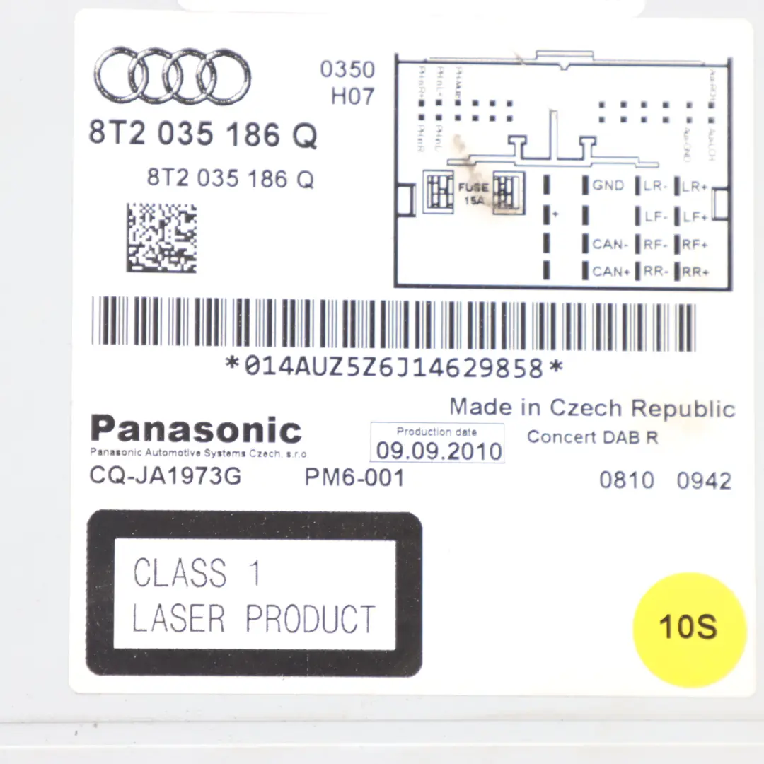 Audi S3 8V Multimédia MMI Radio Stéréo Audio Autoradio Lecteur CD - SKU RHD-8T2035186Q - Numéro de pièce 8T2035186Q