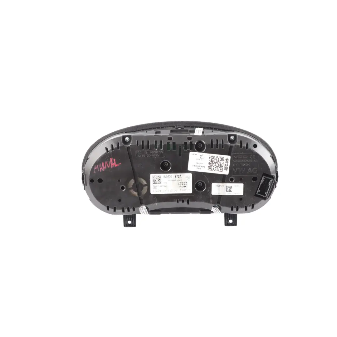 Audi A3 S3 8V Instrument Cluster Speedometer Clocks Manual Petrol - SKU RHD-8V0920972A-1 - Part number 8V0920972A